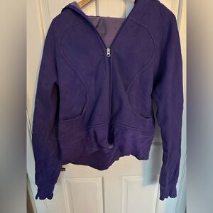 EUC Dark Purple Lululemon Scuba Zip-Up Sweater sz 10